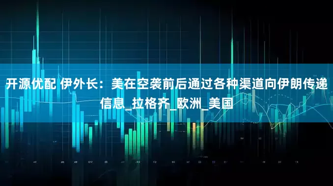 开源优配 伊外长：美在空袭前后通过各种渠道向伊朗传递信息_拉格齐_欧洲_美国